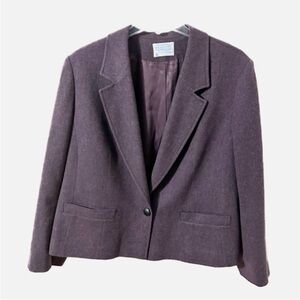 Vintage Pendleton 100% Virgin Wool Blazer Fully Lined Front Pockets Dusty Purple